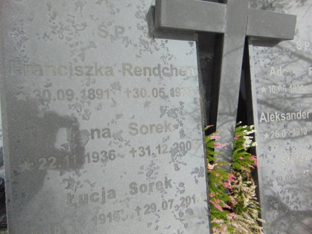 Franciszka Rendchen 1891 Mysłowice NSPJ - Grobonet - Wyszukiwarka osób pochowanych