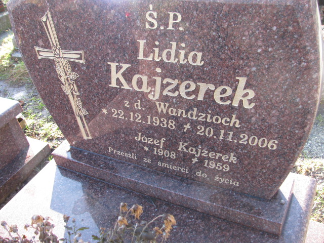 Lidia Kajzerek 1938 Mysłowice NSPJ - Grobonet - Wyszukiwarka osób pochowanych