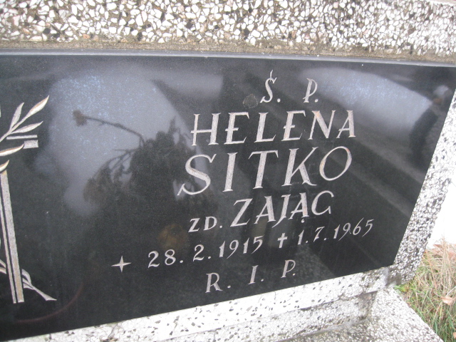 Helena Sitko 1915 Mysłowice NSPJ - Grobonet - Wyszukiwarka osób pochowanych