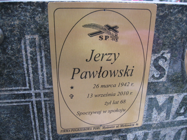 Maria Pawłowska 1914 Mysłowice NSPJ - Grobonet - Wyszukiwarka osób pochowanych