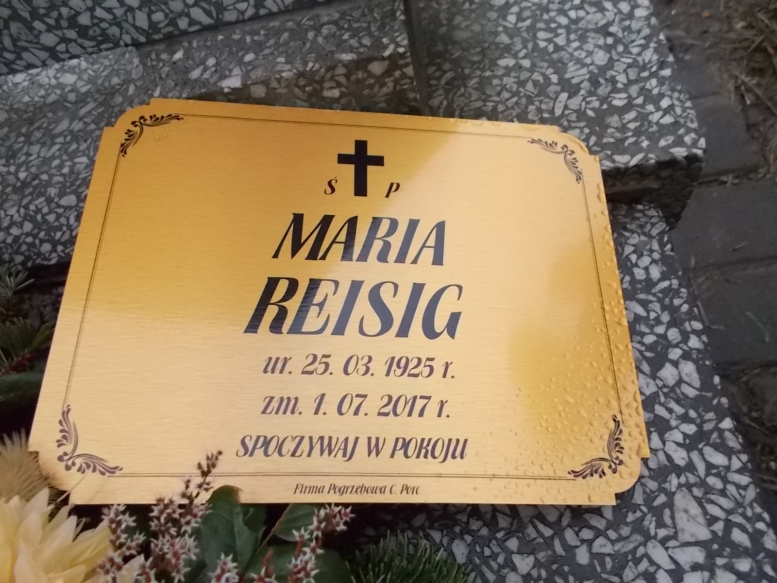 Maria Reisig 1925 Mysłowice NSPJ - Grobonet - Wyszukiwarka osób pochowanych