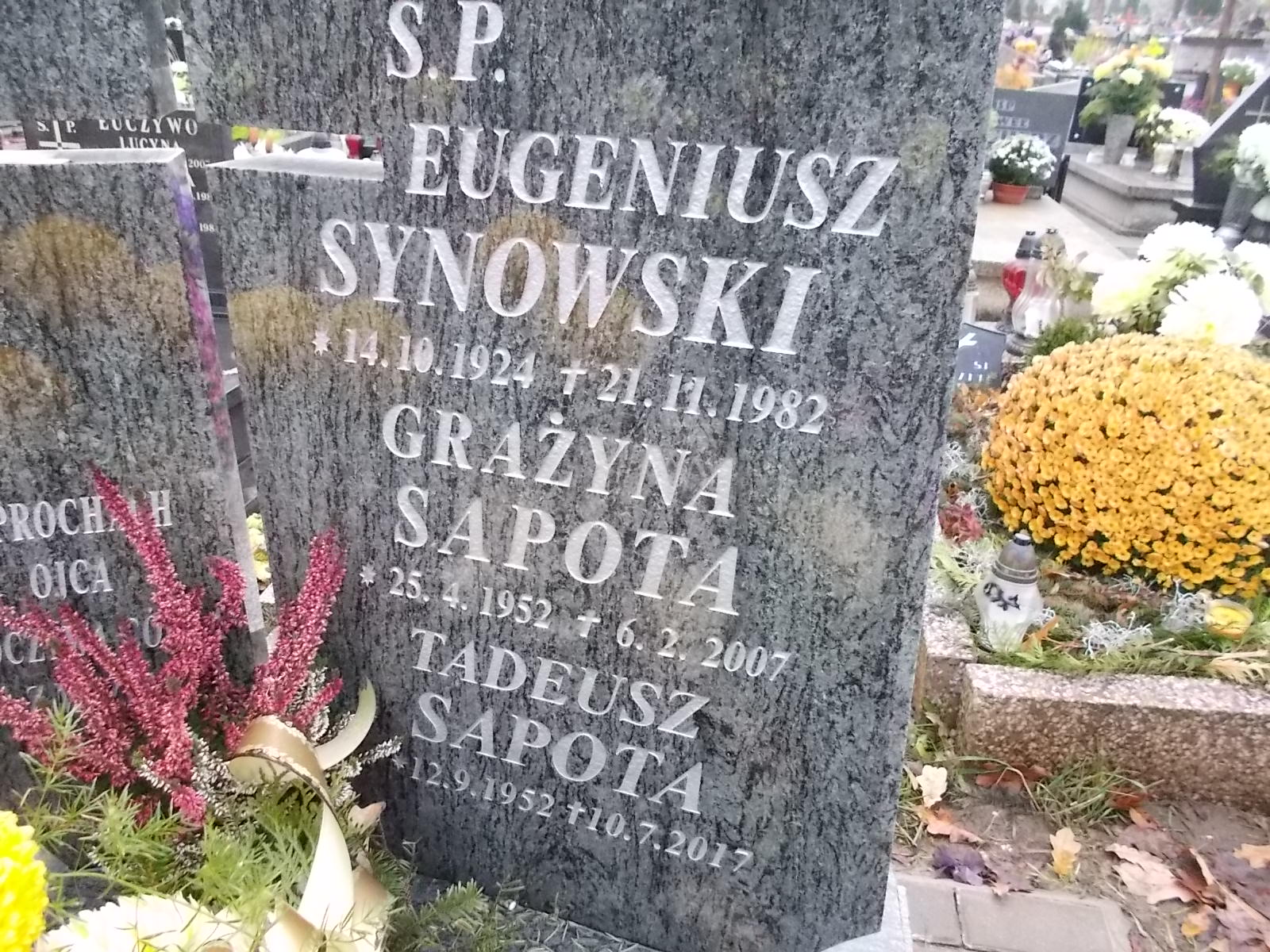 Eugeniusz Synowski 1924 Mysłowice parafialny NSPJ - Grobonet - Wyszukiwarka osób pochowanych