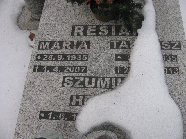 Tadeusz Resiak 1935 Mysłowice NSPJ - Grobonet - Wyszukiwarka osób pochowanych