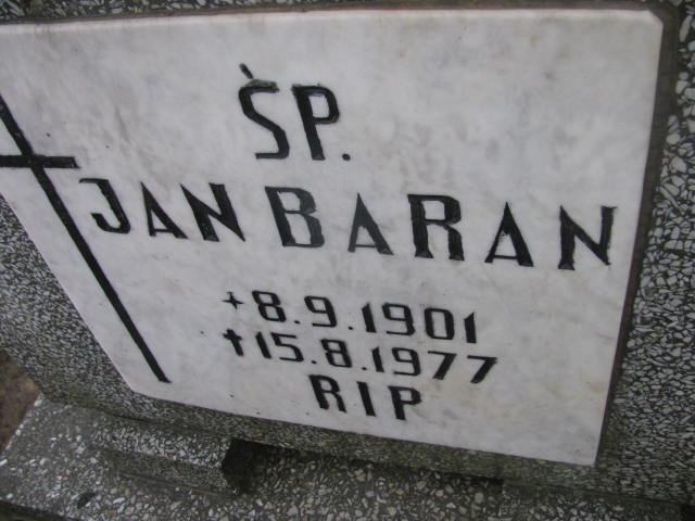 Jan Baran 1950 Mysłowice NSPJ - Grobonet - Wyszukiwarka osób pochowanych