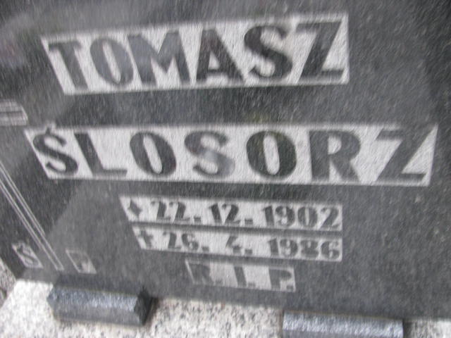 Tomasz Ślosorz 1902 Mysłowice NSPJ - Grobonet - Wyszukiwarka osób pochowanych