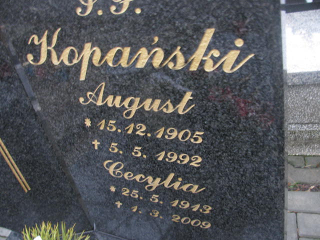 August Kopański 1905 Mysłowice NSPJ - Grobonet - Wyszukiwarka osób pochowanych