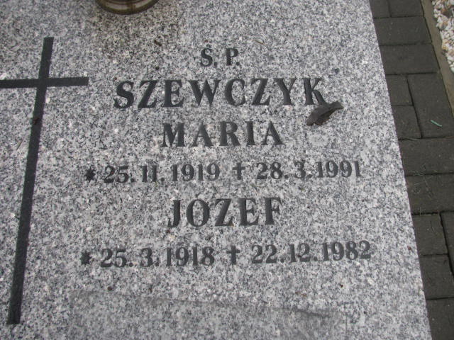 Józef Szewczyk 1918 Mysłowice NSPJ - Grobonet - Wyszukiwarka osób pochowanych
