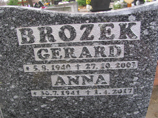 Anna Brożek 1941 Mysłowice NSPJ - Grobonet - Wyszukiwarka osób pochowanych