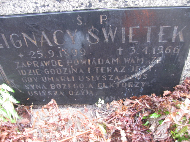 Ignacy Świętek 1899 Mysłowice NSPJ - Grobonet - Wyszukiwarka osób pochowanych