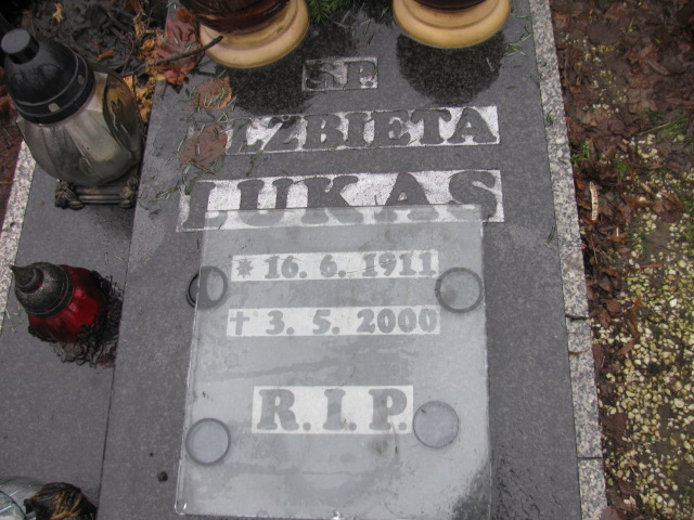 Elżbieta Lukas 1911 Mysłowice NSPJ - Grobonet - Wyszukiwarka osób pochowanych