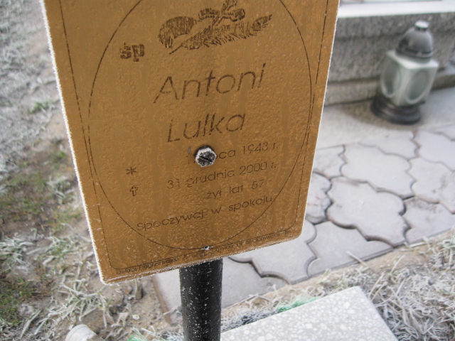 Antoni Lulka 1943 Mysłowice NSPJ - Grobonet - Wyszukiwarka osób pochowanych