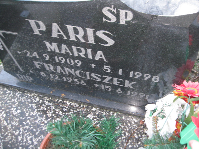 Maria Paris 1909 Mysłowice NSPJ - Grobonet - Wyszukiwarka osób pochowanych
