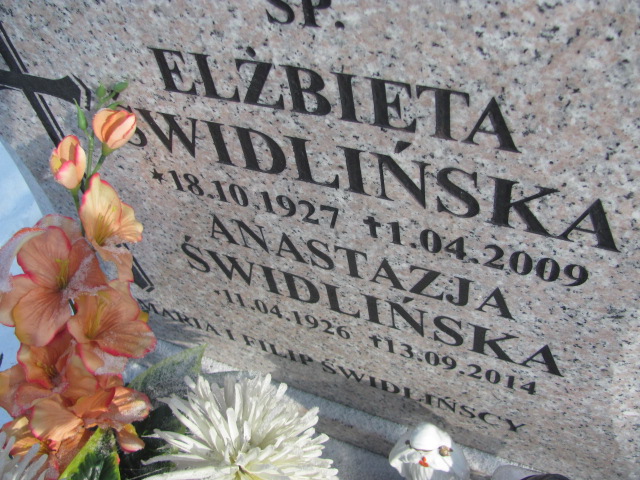 Anastazja Świdlińska 1926 Mysłowice NSPJ - Grobonet - Wyszukiwarka osób pochowanych