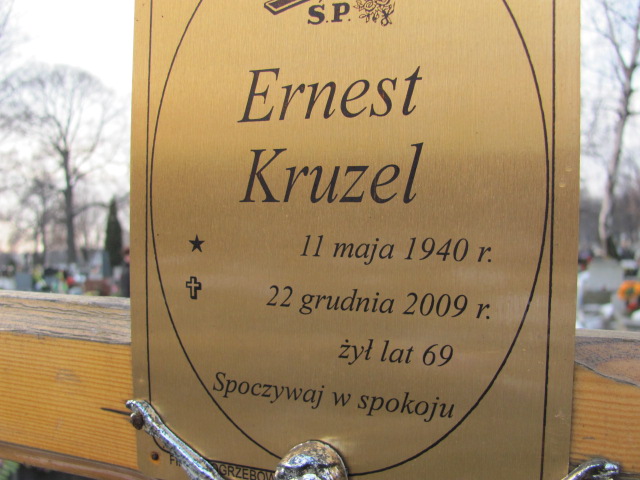 Ernest Kruzel 1940 Mysłowice NSPJ - Grobonet - Wyszukiwarka osób pochowanych