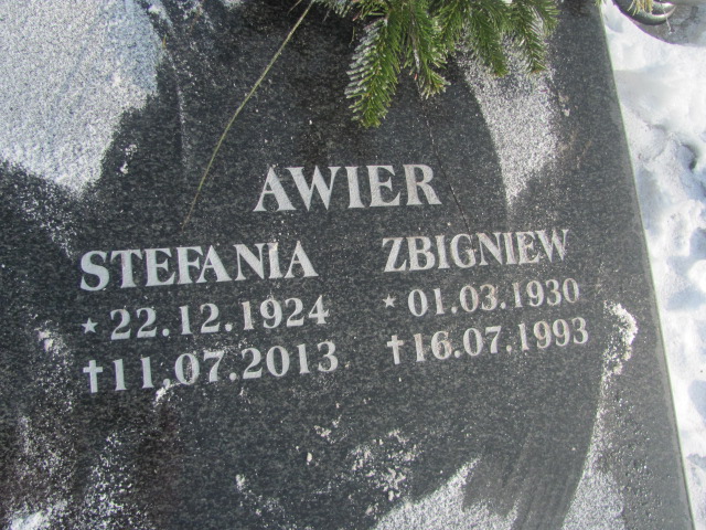 Stefania Awier 1924 Mysłowice NSPJ - Grobonet - Wyszukiwarka osób pochowanych