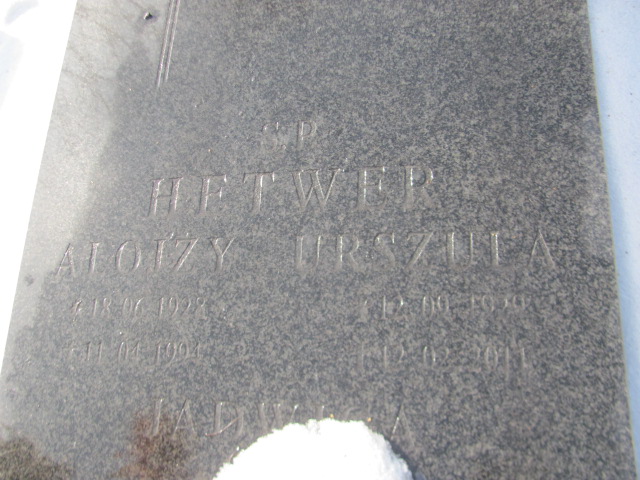 Jadwiga Hetwer 1957 Mysłowice NSPJ - Grobonet - Wyszukiwarka osób pochowanych
