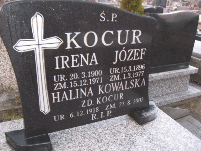 Irena Kocur 1900 Mysłowice NSPJ - Grobonet - Wyszukiwarka osób pochowanych