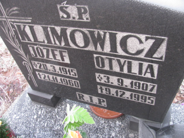 Józef Klimowicz 1915 Mysłowice parafialny NSPJ - Grobonet - Wyszukiwarka osób pochowanych