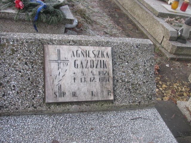 Agnieszka Gaździk 1921 Mysłowice NSPJ - Grobonet - Wyszukiwarka osób pochowanych
