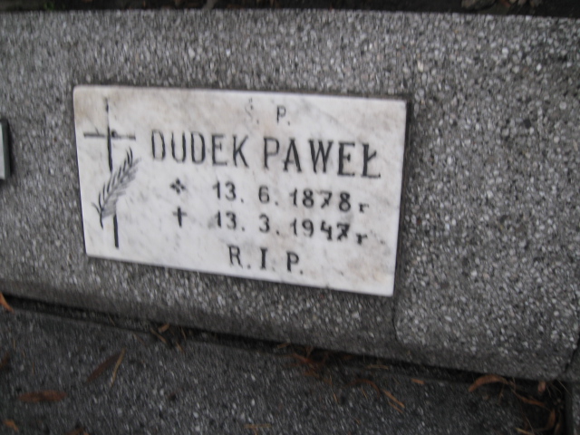 Maria Dudek 1879 Mysłowice NSPJ - Grobonet - Wyszukiwarka osób pochowanych