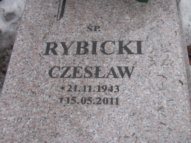 Czesław Rybicki 1943 Mysłowice parafialny NSPJ - Grobonet - Wyszukiwarka osób pochowanych