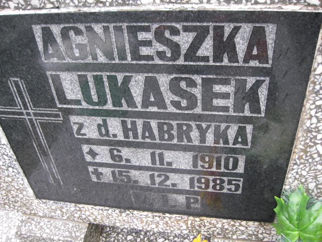 Agnieszka Lukasek 1910 Mysłowice NSPJ - Grobonet - Wyszukiwarka osób pochowanych