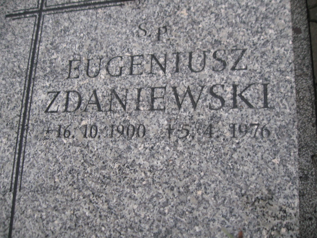 Eugeniusz Zdaniewski 1900 Mysłowice NSPJ - Grobonet - Wyszukiwarka osób pochowanych