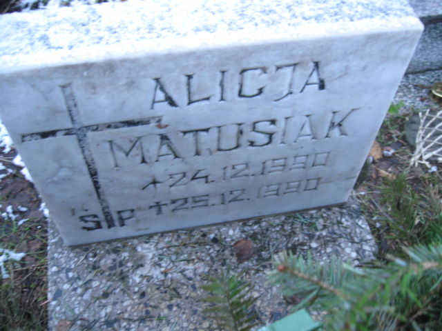 Alicja Matusiak 1990 Mysłowice NSPJ - Grobonet - Wyszukiwarka osób pochowanych