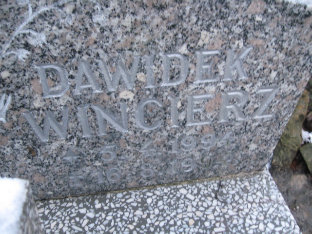 Dawid Wincierz 1994 Mysłowice NSPJ - Grobonet - Wyszukiwarka osób pochowanych