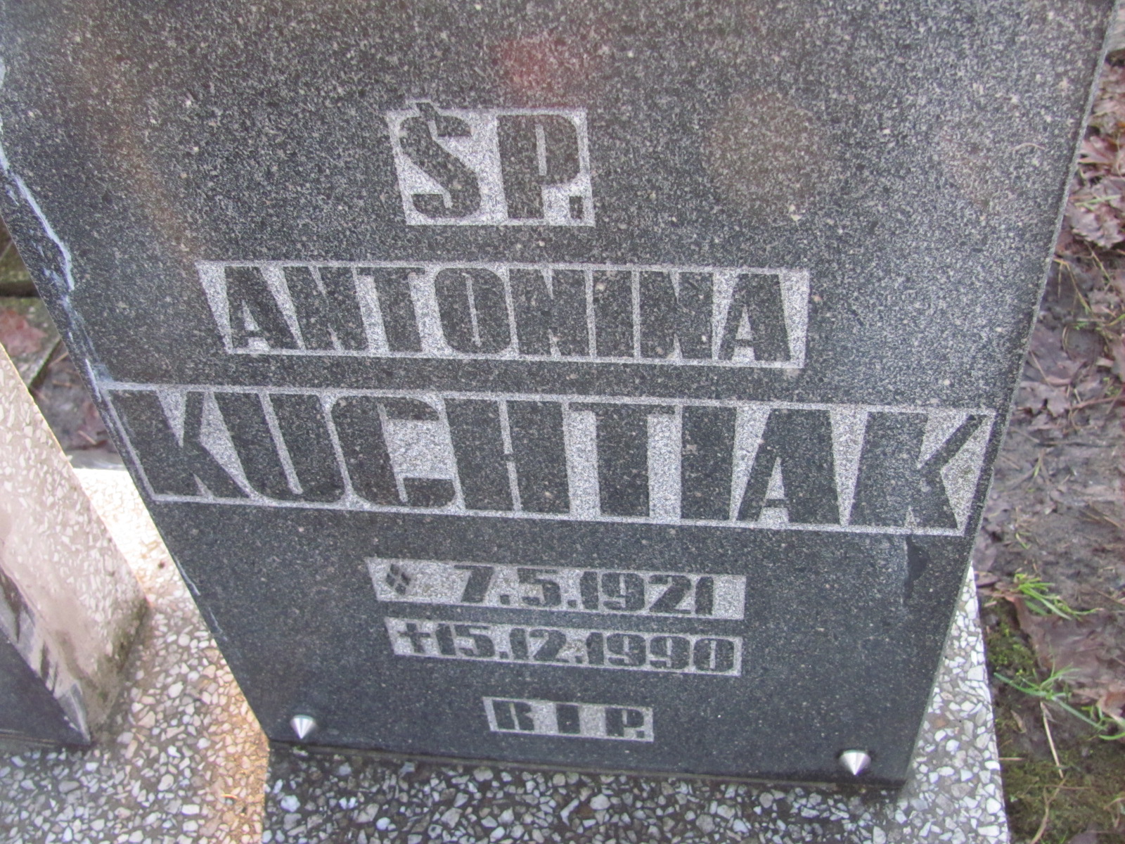 Antonina Kuchtiak 1921 Mysłowice NSPJ - Grobonet - Wyszukiwarka osób pochowanych