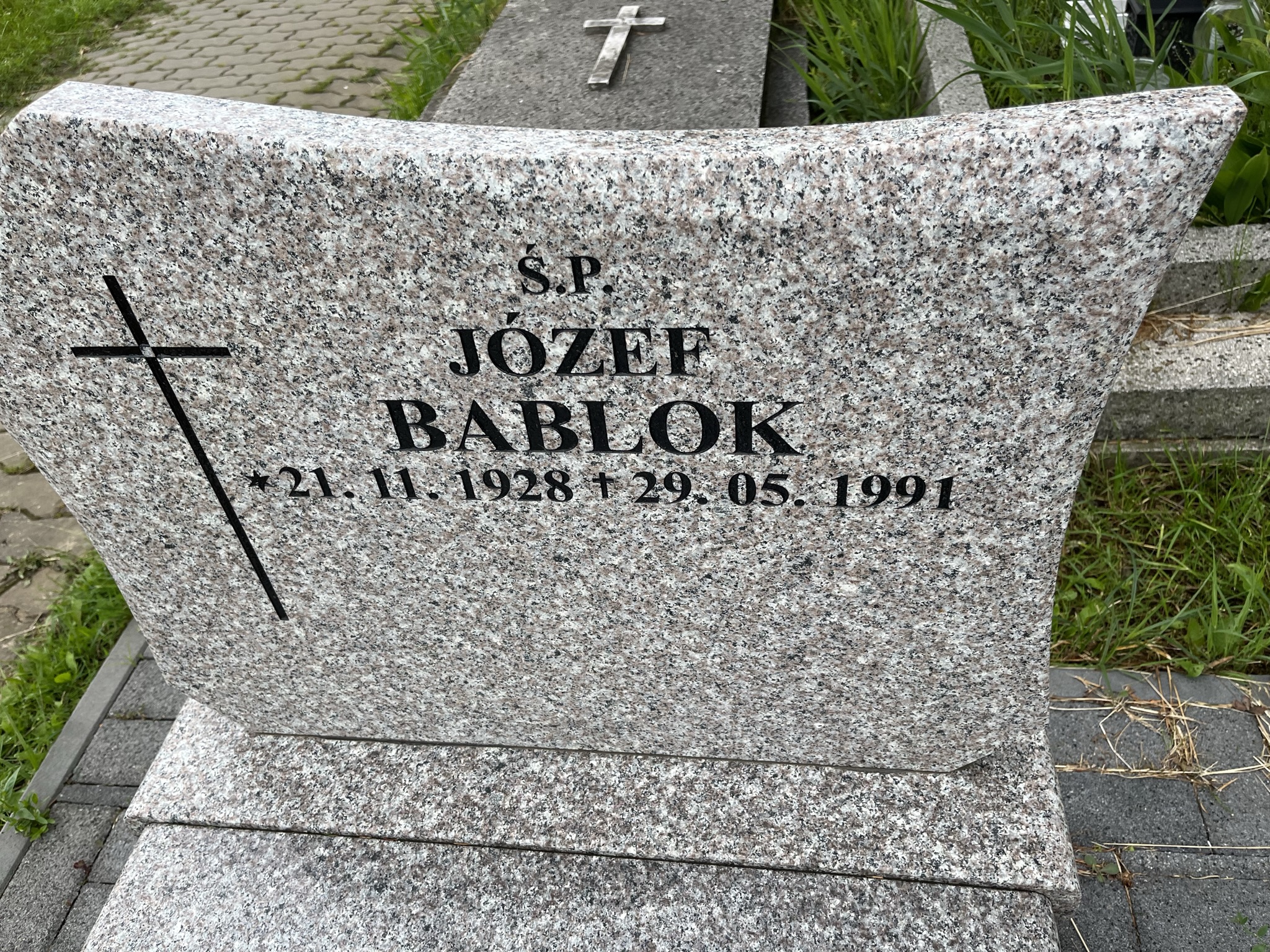 Józef Bablok 1928 Mysłowice parafialny NSPJ - Grobonet - Wyszukiwarka osób pochowanych