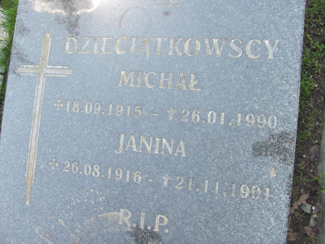 Janina Dzieciątkowska 1916 Mysłowice parafialny NSPJ - Grobonet - Wyszukiwarka osób pochowanych