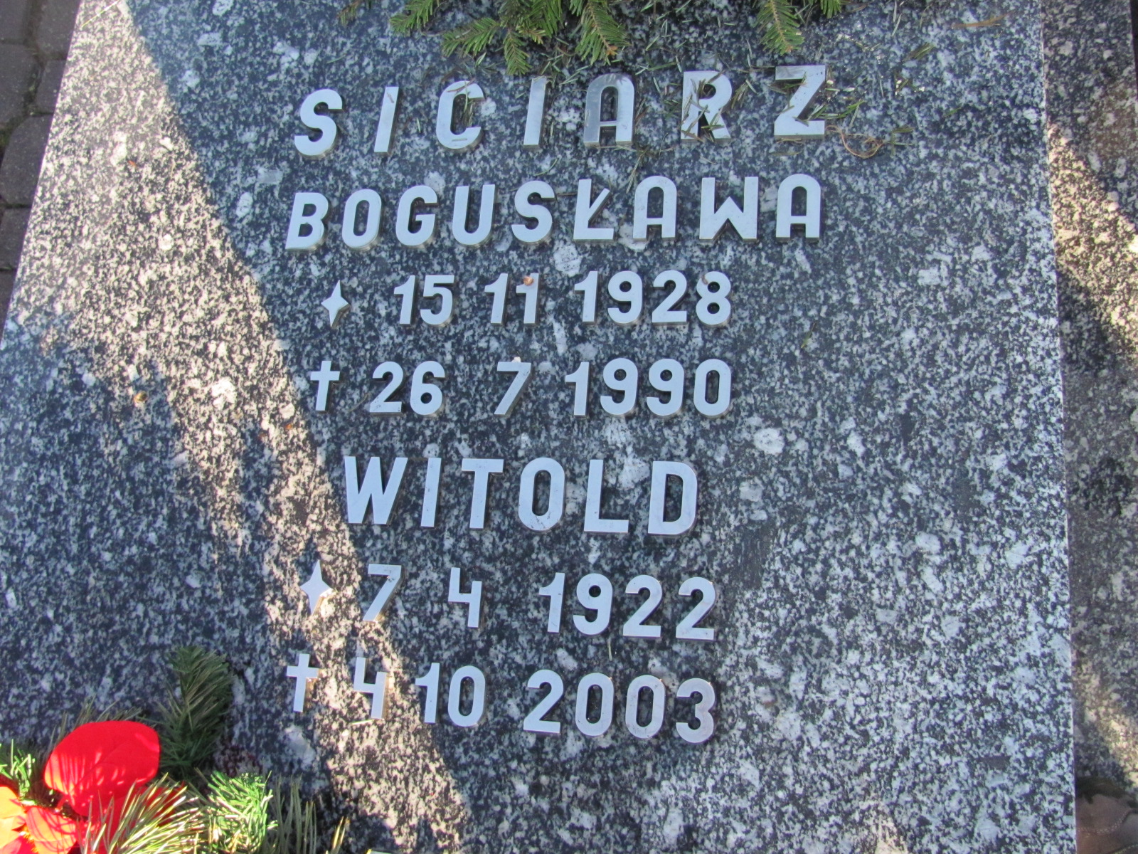 Bogusława Siciarz 1928 Mysłowice NSPJ - Grobonet - Wyszukiwarka osób pochowanych