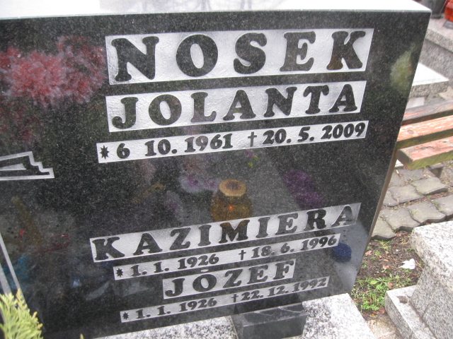 Józef Nosek 1926 Mysłowice NSPJ - Grobonet - Wyszukiwarka osób pochowanych