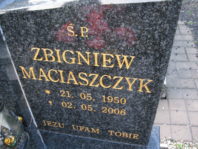 Zbigniew Maciaszczyk 1950 Mysłowice NSPJ - Grobonet - Wyszukiwarka osób pochowanych