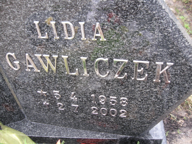 Lidia Gawliczek 1958 Mysłowice NSPJ - Grobonet - Wyszukiwarka osób pochowanych