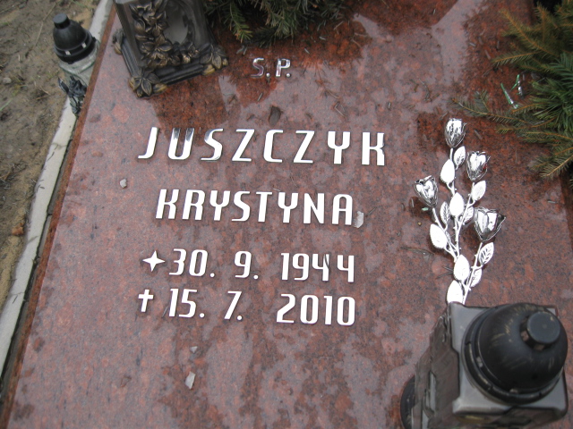 Krystyna Juszczyk 1944 Mysłowice NSPJ - Grobonet - Wyszukiwarka osób pochowanych