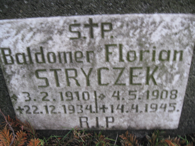 Baldomer Stryczek 1910 Mysłowice NSPJ - Grobonet - Wyszukiwarka osób pochowanych