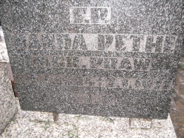 Wanda Pethe 1924 Mysłowice NSPJ - Grobonet - Wyszukiwarka osób pochowanych