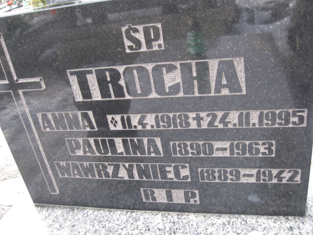Paulina Trocha 1890 Mysłowice NSPJ - Grobonet - Wyszukiwarka osób pochowanych