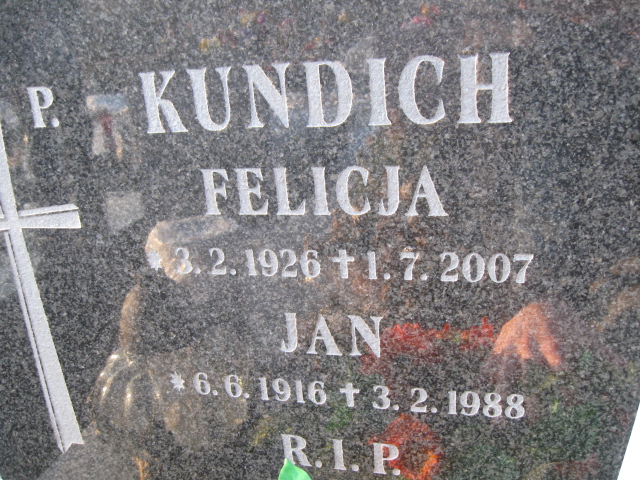Felicja Kundich 1926 Mysłowice NSPJ - Grobonet - Wyszukiwarka osób pochowanych