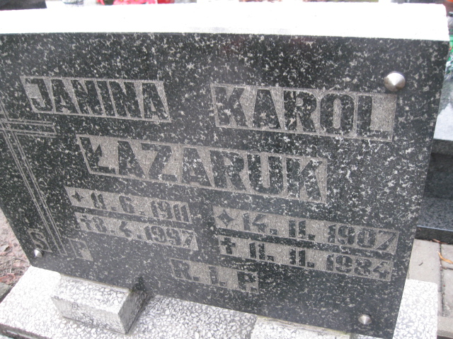 Karol Łazaruk 1907 Mysłowice NSPJ - Grobonet - Wyszukiwarka osób pochowanych