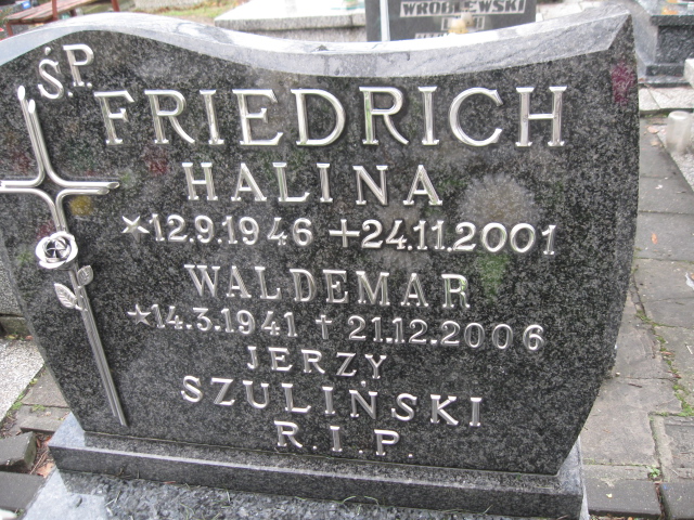 Waldemar Friedrich 1941 Mysłowice NSPJ - Grobonet - Wyszukiwarka osób pochowanych