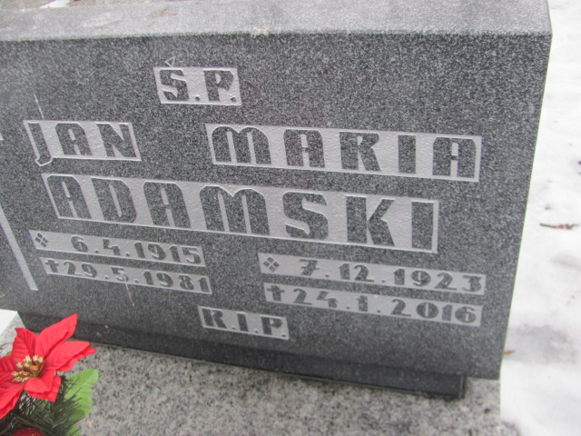 Jan Adamski 1915 Mysłowice NSPJ - Grobonet - Wyszukiwarka osób pochowanych