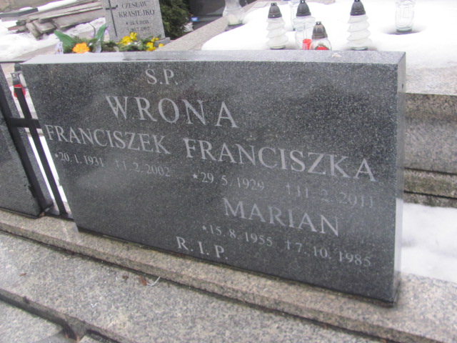 Marian Wrona 1955 Mysłowice NSPJ - Grobonet - Wyszukiwarka osób pochowanych