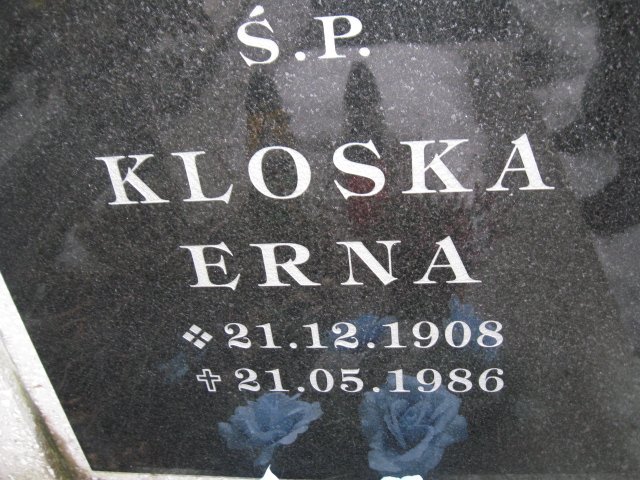 Erna Kloska 1908 Mysłowice NSPJ - Grobonet - Wyszukiwarka osób pochowanych