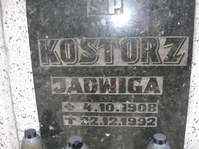 Jadwiga Kostorz 1908 Mysłowice NSPJ - Grobonet - Wyszukiwarka osób pochowanych