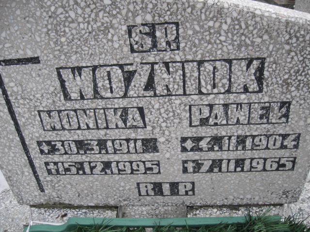 Monika Wożniok 1911 Mysłowice NSPJ - Grobonet - Wyszukiwarka osób pochowanych