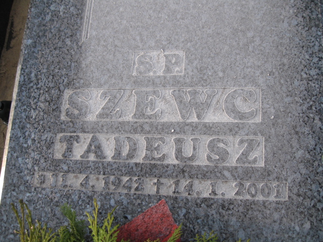 Tadeusz Szewc 1942 Mysłowice NSPJ - Grobonet - Wyszukiwarka osób pochowanych