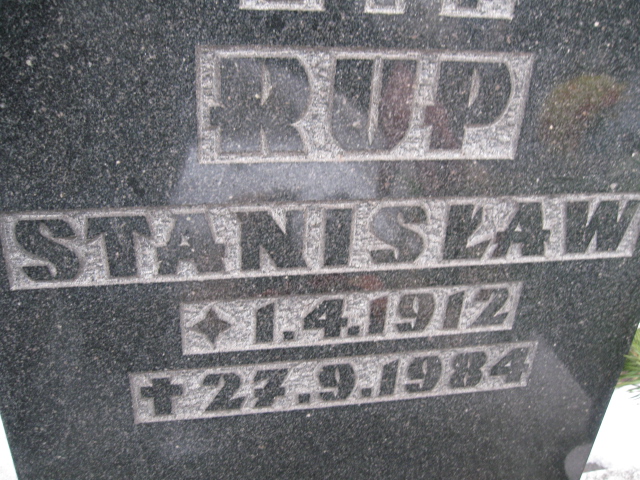Stanisław Rup 1912 Mysłowice NSPJ - Grobonet - Wyszukiwarka osób pochowanych